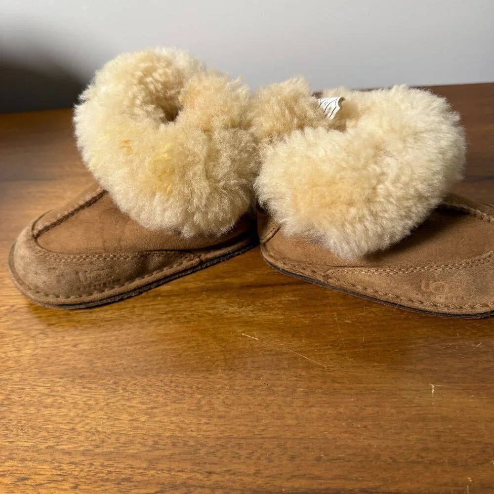 UGG Infant Toddler Boo Boots #5206 Chestnut Size Medium Genuine Sheepskin 12-18m